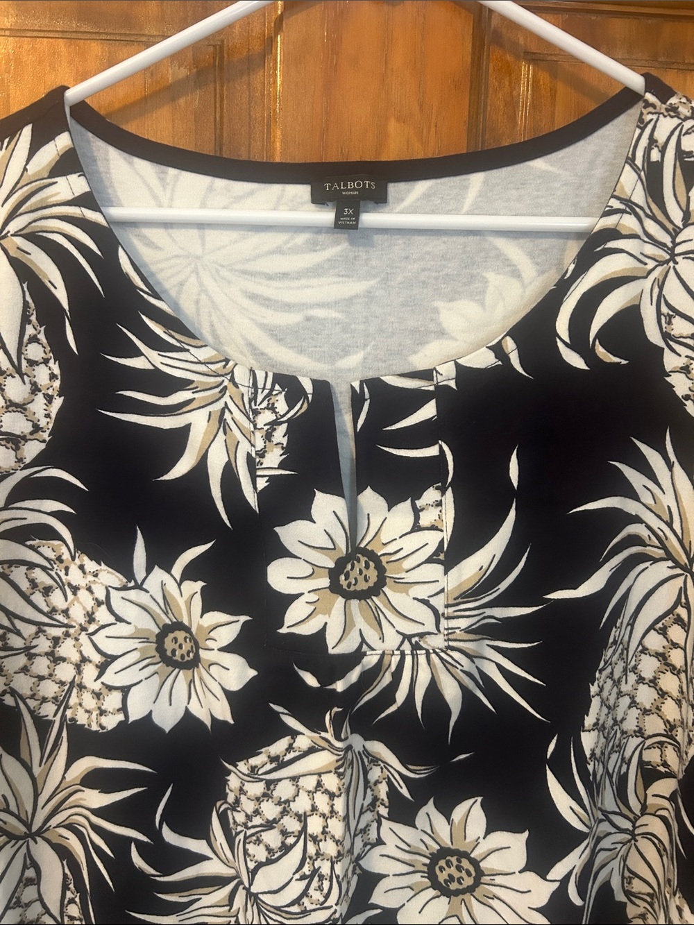 Talbots Floral Pineapple Dress Sleeveless Shift Dress Size 3X - Picture 2 of 6